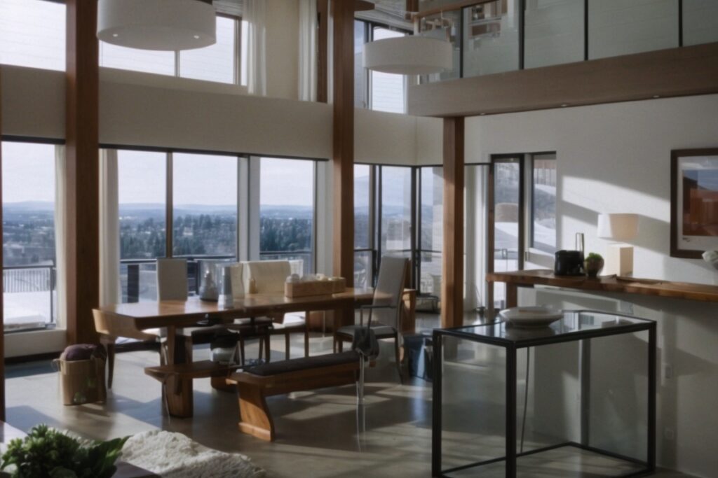 Denver home interior with sun control window film installed