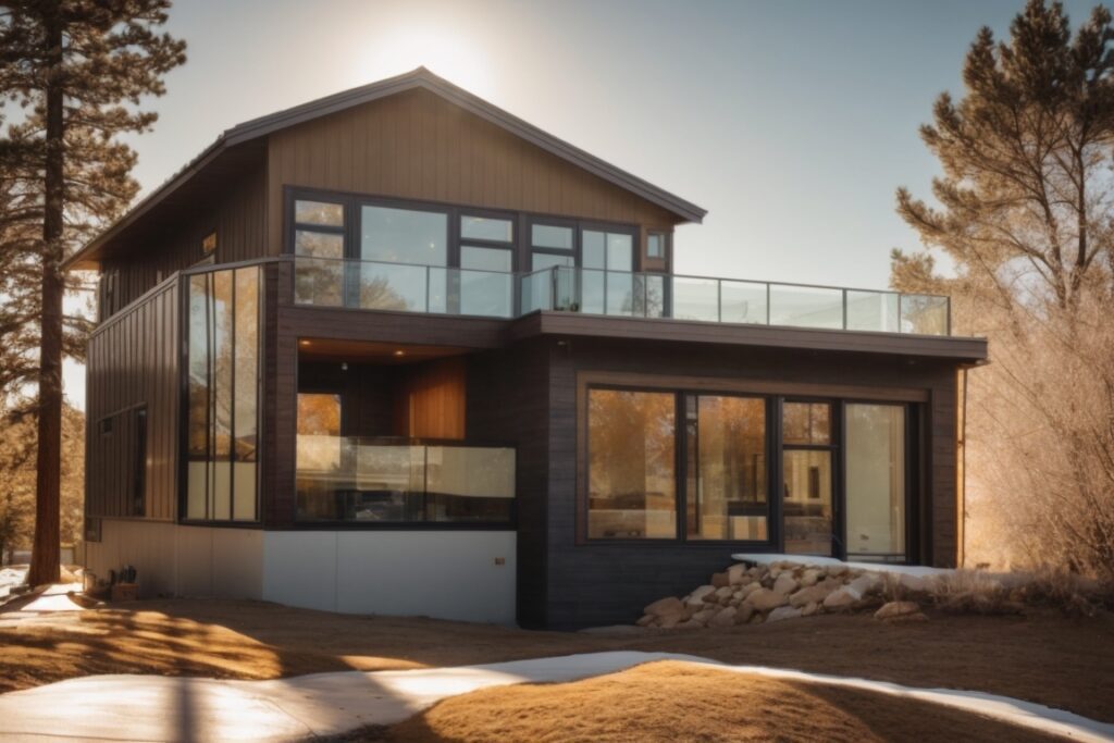 Modern Denver home with frosted window films, sunlight entering