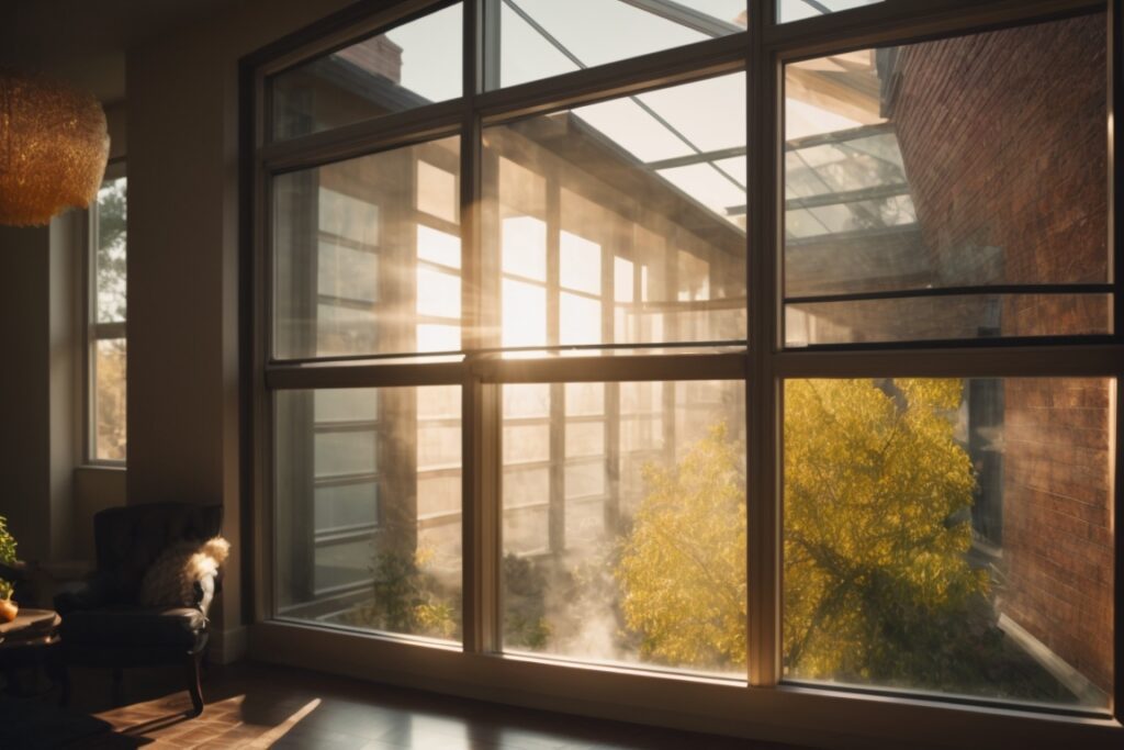 Denver home interior with sunlight filtering through custom window film