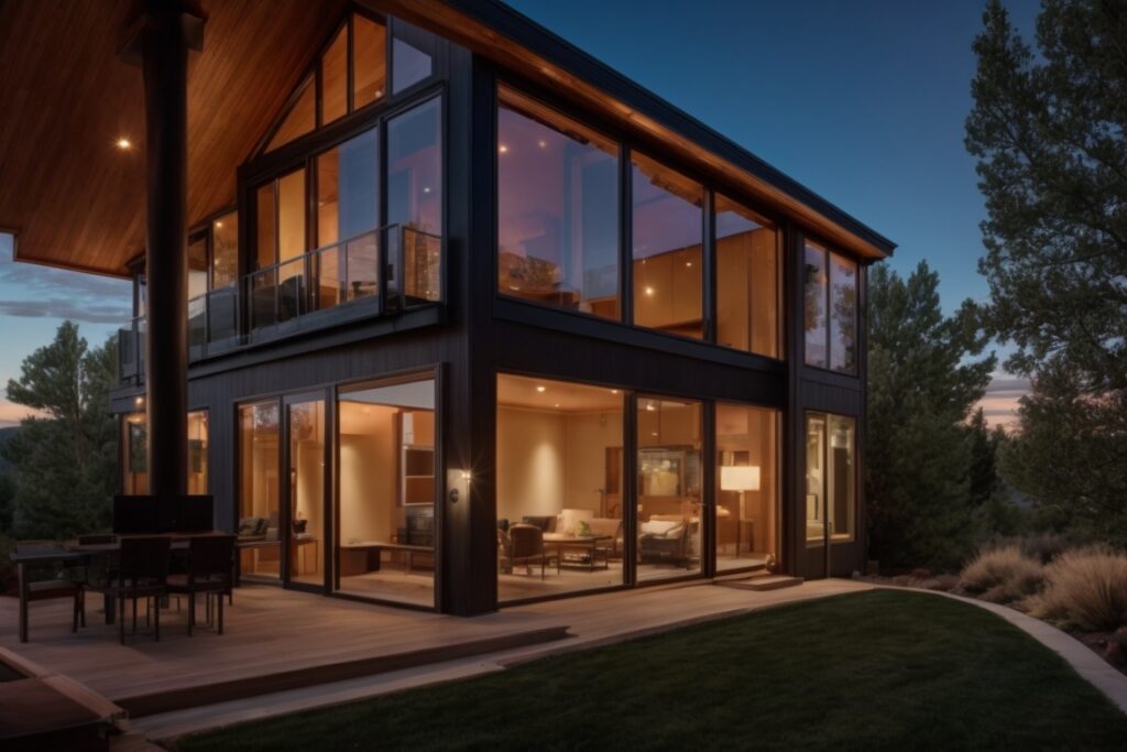 Denver home with tinted windows and a view of energy-efficient interiors