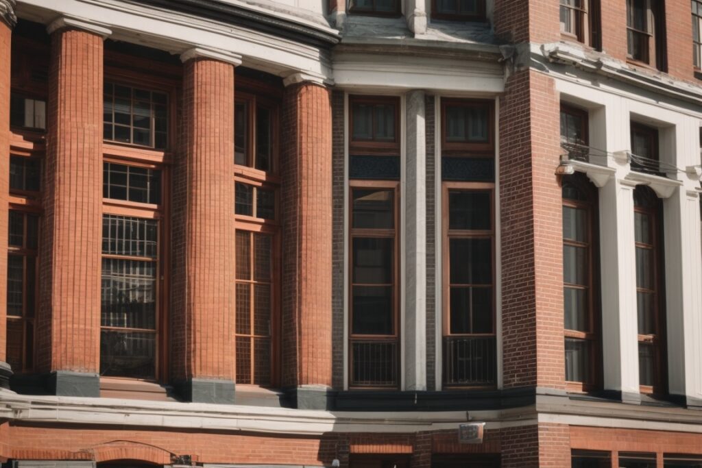 Denver historic building with custom decorative window tints, improved energy efficiency
