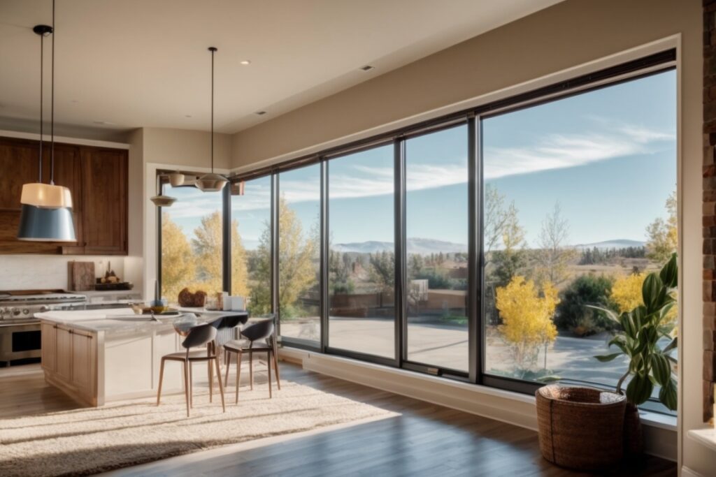 Interior of a Denver home with heat control window film, energy-efficient decor