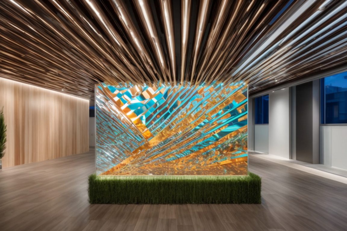 custom decorative window film in Denver on clear glass showcasing vibrant designs and enhanced privacy